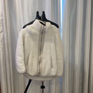 Abercrombie white Sherpa jacket